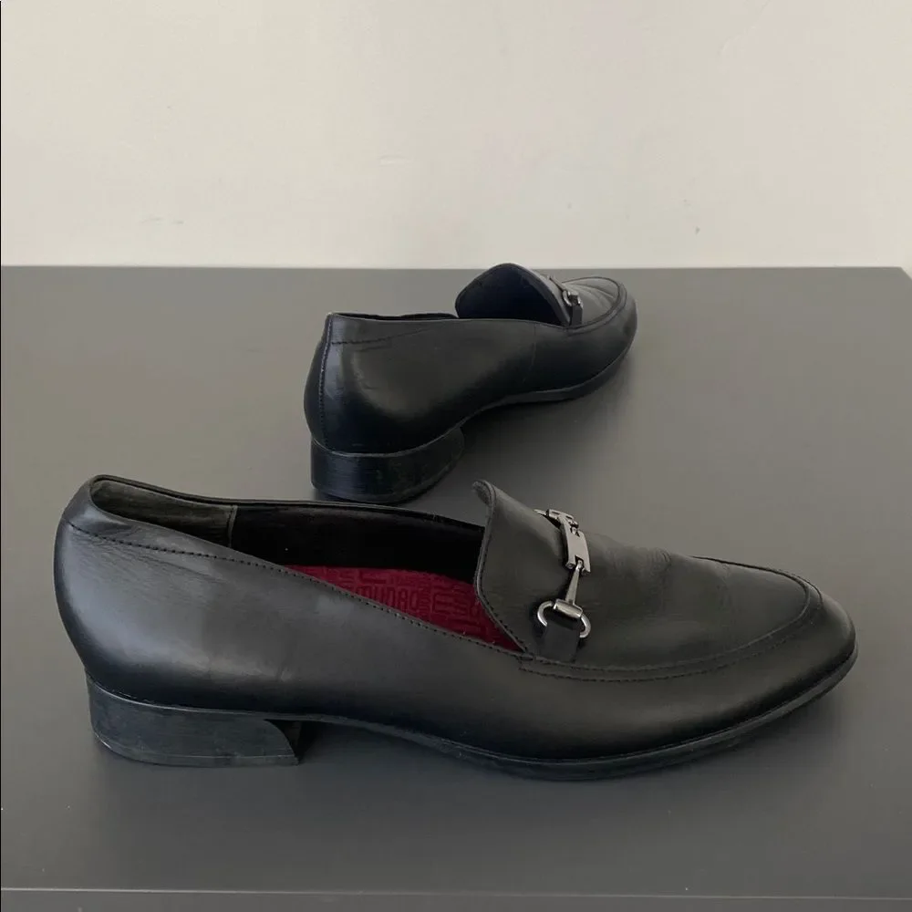 Munro Women’s Harrison II Loafer Sz 11 Black Leather Removal insoles Comfy